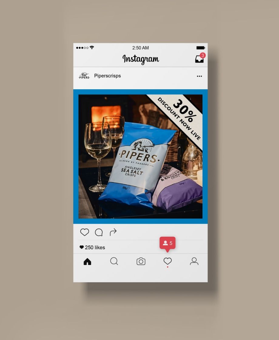 Pipers Crisps Instagram post